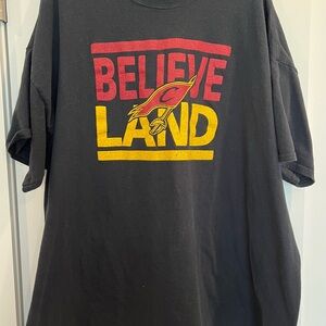 Cleveland Believe Land Black TShirt size 4XL BIG AND TALL